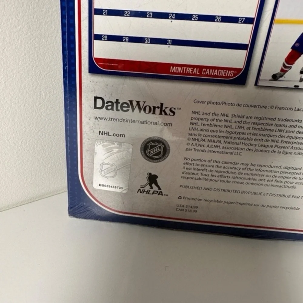 Montreal Canadiens 2018 16 Month Calendar Sealed